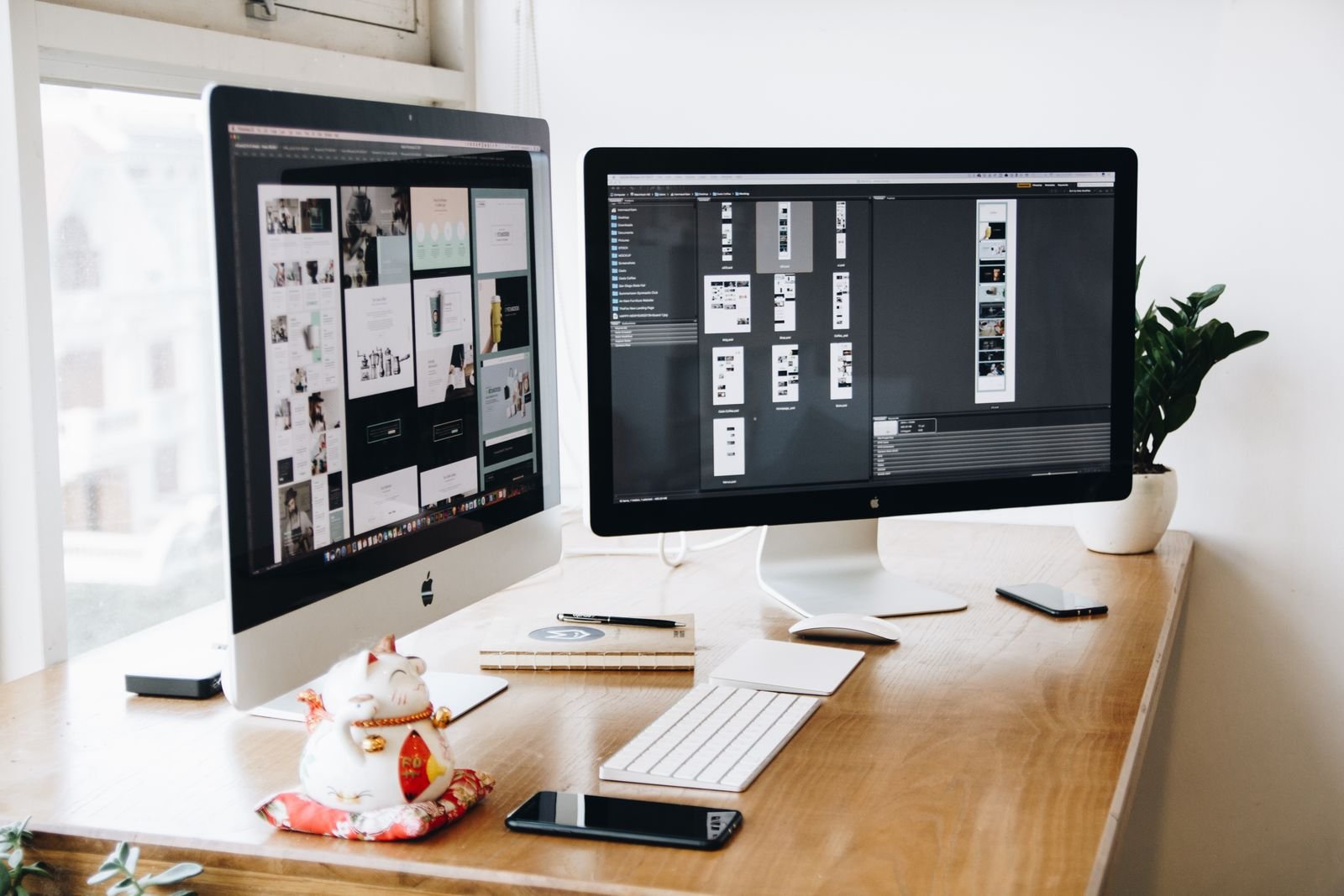 Maquette de site web responsive sur ordinateur